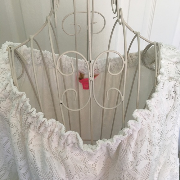 Lilly Pulitzer Nevie Off the Shoulder Resort White Lace Dress XS - Picture 8 of 13